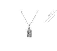 Colgante de plata de ley (92,5 % de pureza) de Dios Tirupati Bala Ji (colgante con cadena de ancla, 55,88 cm) para hombres y mujeres, medallón de cadena Bala Ji de plata pura para buena salud y
