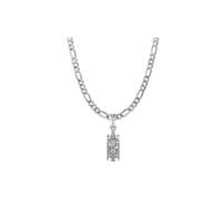 Colgante de plata de ley (92,5 % de pureza) de Dios Tirupati Bala Ji (colgante con cadena Figaro de 22 pulgadas) para hombres y mujeres de plata pura, medallón de cadena Bala Ji para buena salud y