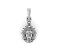 Colgante de plata de ley (92,5% de pureza) Diosa Durga Maa para hombres y mujeres, medallón de plata pura para buena salud y riqueza, Clevio978-1