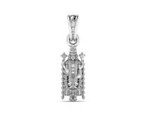 Colgante de plata de ley 92,5 % pura con diseño de Dios Bala Ji (tamaño grande) para hombres y mujeres CLEV-1985647, S, Plata esterlina