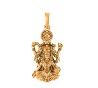 Colgante de plata de ley 925, chapado en oro de 22 quilates, Dios Vishnu Laxmi Narsimha (tamaño grande) Lord Vishnu Narsimha Locket para hombres y mujeres, Plata esterlina, Sin piedra preciosa