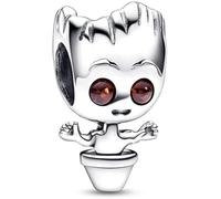 Colgante de plata de ley 925 con diseño de Groot bailarín de Guardianes de la Galaxia, compatible con abalorios Pandora y muchas otras pulseras del Reino Unido.