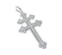 Colgante de plata de ley Cruz de Lorena .925 x 1 Holy Crosses