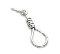 Colgante de plata de ley Hangmans Noose .925 x 1 Colgante de sentencia de muerte Colgar