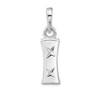 Colgante de plata de ley pulida con inicial de corte brillante en plata a elegir entre iniciales y A B C E F G H I L M N O P R S T V W, Plata de ley