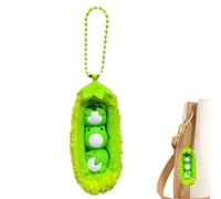 Colgante de rana de peluche - PVC + poliéster + metal 9,5 x 3,7 x 3,3 cm | Llavero rana linda de peluche | Colgante para bolso de coche | Juguete suave decorativo para niños, niños, fans y colección