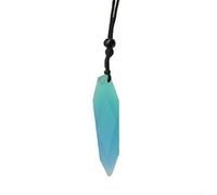 Colgante de resina para estrella Aurora, joyería de moda que brilla en la oscuridad, diseño único irregular para mujer (azul)