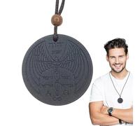 Colgante de Roca de - Joyería de Piedra Natural, Amuleto de energía, Collar de Hombre, Preciosa volcánica | Accesorio de meditación de curación Espiritual, Adecuado para Uso Diario