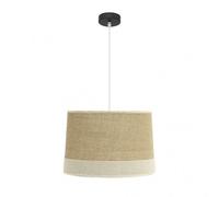 Colgante de saco con acabados en beig modelo tietar fabrilamp