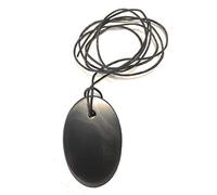 Colgante de shungita, ovalado, 11 g, con cordón de transporte, piedra energética