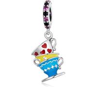 Colgante de taza de té mágica de plata de ley 925, ideal para pulseras y collares.
