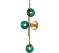 Colgante de techo LED para interiores, 1, apliques posmodernos de 3 luces, lámpara de pared LED G9, aplique moderno montado en la pared, lámpara de pared con pantalla de vidrio y globo, vestíbulo