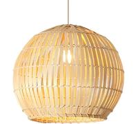 Colgante De Techo Led Para Interiores, Pantalla De Lámpara De Jaula De Mimbre - Lámpara Colgante Lámpara De Araña Hueca De Ratán De Estilo Sudeste Asiático Luces Colgantes Tejidas De Cesta De Estilo