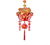 Colgante de terciopelo God of Wealth para Tet vietnamita 2026 utilizado en decoración navideña lunar para arreglos festivos tradicionales e interiores (A)