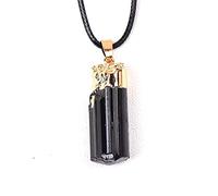 Colgante de turmalina negra natural, muestra mineral cruda, colección de cristales irregulares, elimina el magnetismo, colgante de turmalina, 1 unidad