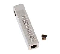 Colgante de urna conmemorativa de acero inoxidable con forma de columna y diamantes de imitación, recuerdo de cenizas