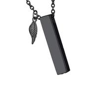 Colgante de urna para mascotas, colgante de ala angélica para perros, gatos, urna conmemorativa, colgante rectangular para pérdida de mascotas, joyería para el cuello