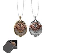 Colgante de visión del tarot, collar con símbolo de ojo que todo lo ve, joyería de adivinación mística, colgante de tarot giratorio para orientación espiritual, 4.4Centimeters, Metal, Amazonita