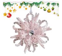 Colgante Decorativo de ángel, navideños para árbol, Copo de Nieve con Purpurina, Colgante para Pared, jardín, terraza, Regalo de Boda