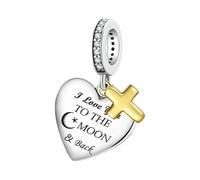 colgante del corazón, brazalete del corazón religioso,Costeo de maneras de manualidades religiosas | Heart Christian Colgle para la fabricación de joyas para la pulsera del collar de San Valentín de l