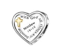 colgante del corazón, brazalete del corazón religioso | Costeo de maneras de manualidades religiosas,Heart Christian Colgle para la fabricación de joyas para la pulsera del collar de San Valentín de l