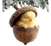 Colgante en forma de animal y bellota, decoración navideña con animales 2D, decoraciones colgantes de acrílico para árboles de Navidad, para la decoración del lugar de trabajo, dormitorio, cocina, así