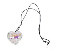 Colgante en forma de corazón de 30 mm/45 mm para casa, oficina, jardín, trae coloridos arcoíris a tu espacio (30 mm transparente)