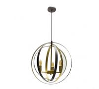 Colgante encaje 3xe14 marron/oro regx46x46 cm