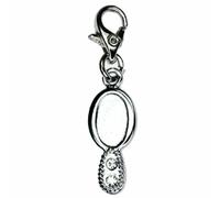 Colgante Espejo de strass con mosquetón.