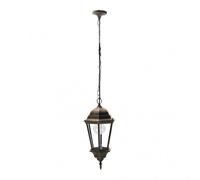 Colgante ext.aluminio regulus 1xe27 neg/oro ip44 regx23x23 cm