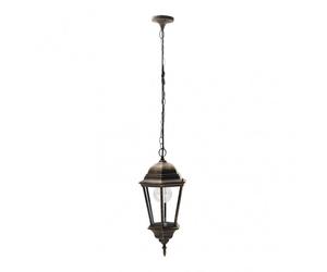 Colgante ext.aluminio regulus 1xe27 neg/oro ip44 regx23x23 cm