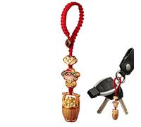 Colgante Fengs Shuii - Dios de la riqueza, colgante de llave | Colgante de bendición suerte y riqueza para la salud, éxito, paz, colgantes Fengs Shuii, bolsa de coche, teléfono, adorno colgante de