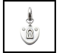 Colgante Fossil Charms JF88012040 acero inoxidable cerradura de corazón NUEVO