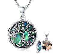 Colgante Foto de Plata de Ley 925, Colgante Collar Arbol de la Vida de Collar de Medallón con Foto Colgante de Memoria Regalos de Cumpleaños para Mujeres Novia Esposa Mamá