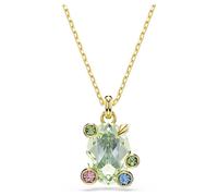 Swarovski Colgante Gema, Tallas Mixtas, Cierre de Mosquetón, Colección Gema, Baño en Tono Oro, Verde