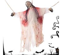 Colgante Ghost De Halloween - Espíritu De Brillo Colgante De 80 Cm, Decoración De Vuelo Espeluznante, De Vacaciones Espeluznante | Decoración De Patio De Terror De Miedo Para La Ventana De Pare