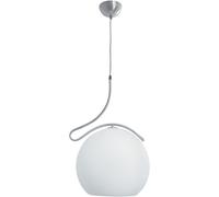 Colgante global grande 1xe27 al.reg.xd.35cm niquel/blanco