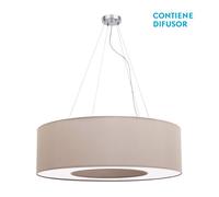 Colgante grande haiti 4xe27 cromo/piedra regx80x80 cm