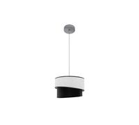 Colgante hara 1xe27 cromo/blanco-negro regx35x35 cm