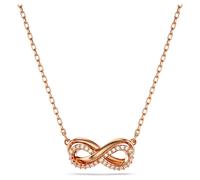 Colgante Hyperbola, Pavé, Símbolo del infinito, Blanco, Baño tono oro rosa OS