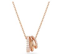 Colgante Hyperbola, Tallas mixtas, Blanco, Baño tono oro rosa OS
