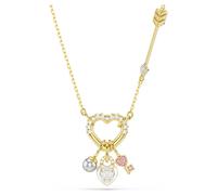 Colgante Idyllia, Tallas mixtas, Corazón, llave, Rosa, Acabado en oro de 18 quilates OS