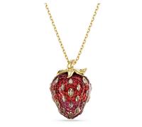 Swarovski Colgante Idyllia, Corte mixto, Fresa, Rojo, Chapado en Oro