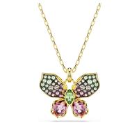 Colgante Idyllia, Tallas mixtas, Pavé, Mariposa, Multicolor, Acabado en oro de 18 quilates OS