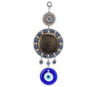 Colgante islámico de Mal de Ojo Azul, Amuleto musulmán para Colgar en la Pared, talismán de Mal de Ojo Hecho a Mano para protección del hogar, Elegante Encanto de bendición de Mal