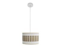 Colgante ivanna 1xe27 blanco/blanco-madera clara regx30x30 cm