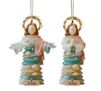 Colgante Jesús con navideños - Set de acrílico 2D, decoración para el árbol de Navidad, objeto decorativo para colgar, accesorio con motivos elegantes | El material acrílico de alt
