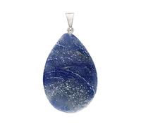 Colgante Lagrima de Cuarzo Azul Minerales y Cristales, Belleza energética, Meditacion, Amuletos Espirituales