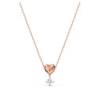 Colgante Lifelong Heart, Blanco, Acabado en oro rosa de 18 quilates OS