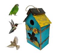 Colgante - Linda madera al aire libre, madera para los colibríes ruiseñores, Hotel Garden Nesting Box para Robin Nester Wild Birds | Decoraciones de patio trasero